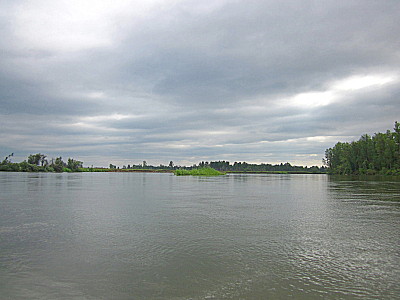 Река Чулым у хребта Арга вблизи Щербаково